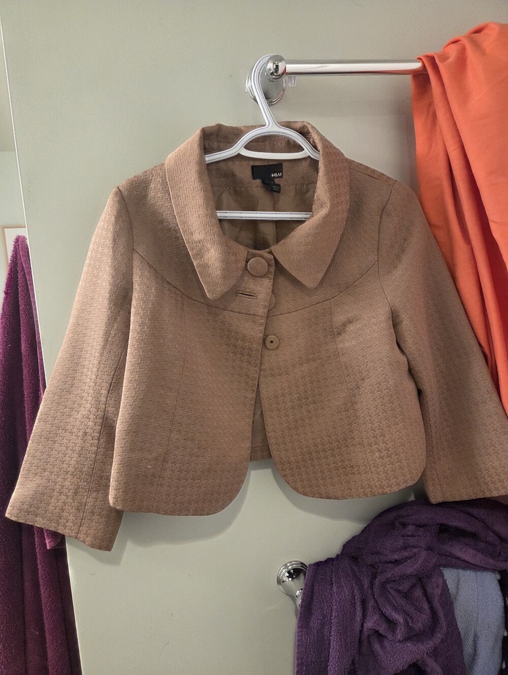 H&M Women's Camel Cropped Jacket